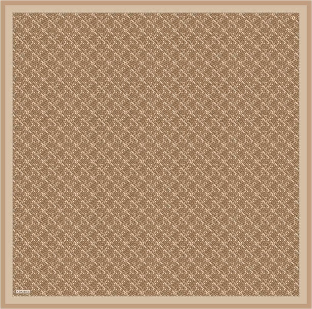 Armine Soyut Desenli Saf İpek Twill Eşarp 9405D 06