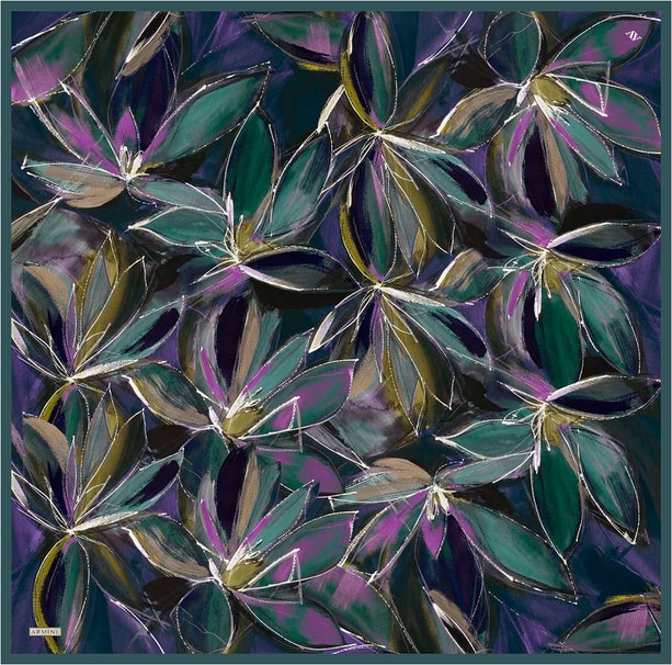Armine Çiçek Desenli Saf İpek Twill Eşarp 9406D 84