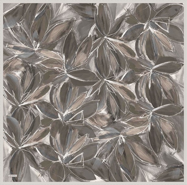 Armine Çiçek Desenli Saf İpek Twill Eşarp 9406D 85