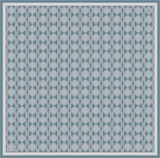 Armine Klasik Desenli Saf İpek Twill Eşarp 9410D 36