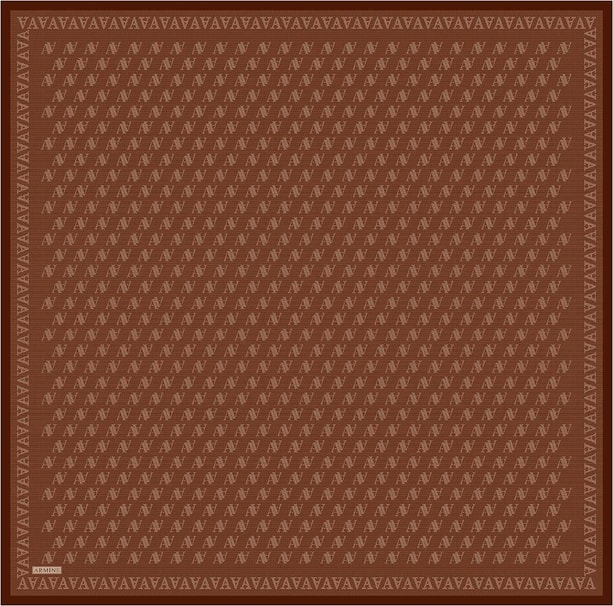 Armine Monogram Desenli Saf İpek Twill Eşarp 9412D 35
