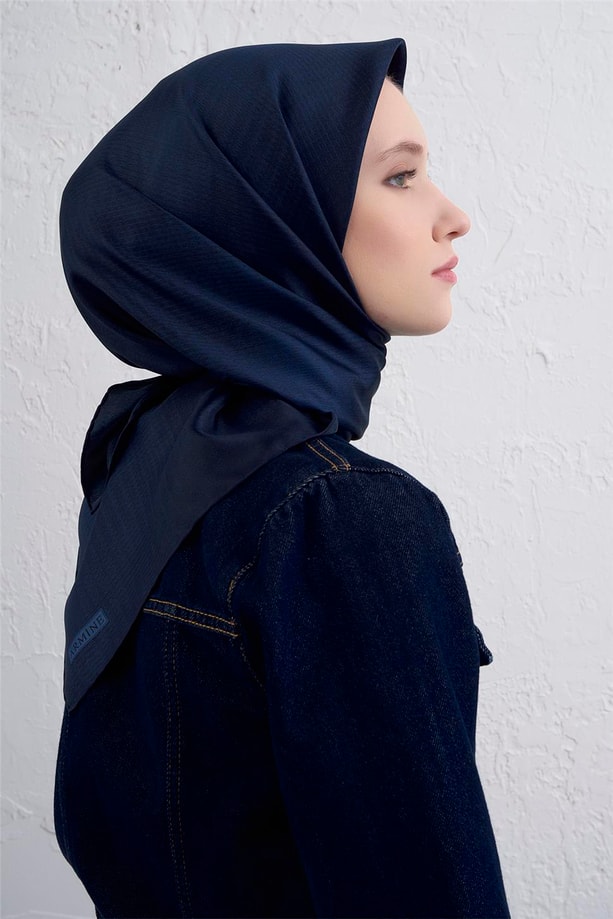 Armine Soyut Desenli Saf İpek Twill Eşarp 9415D 10