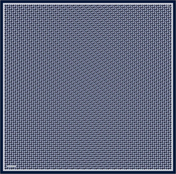 Armine Geometrik Desenli Saf İpek Twill Eşarp 9417D 03