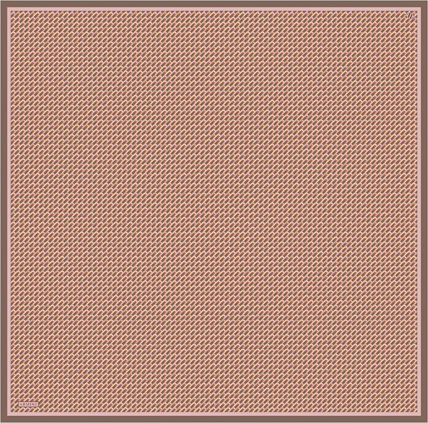 Armine Geometrik Desenli Saf İpek Twill Eşarp 9417D 05