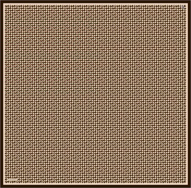 Armine Geometrik Desenli Saf İpek Twill Eşarp 9417D 09