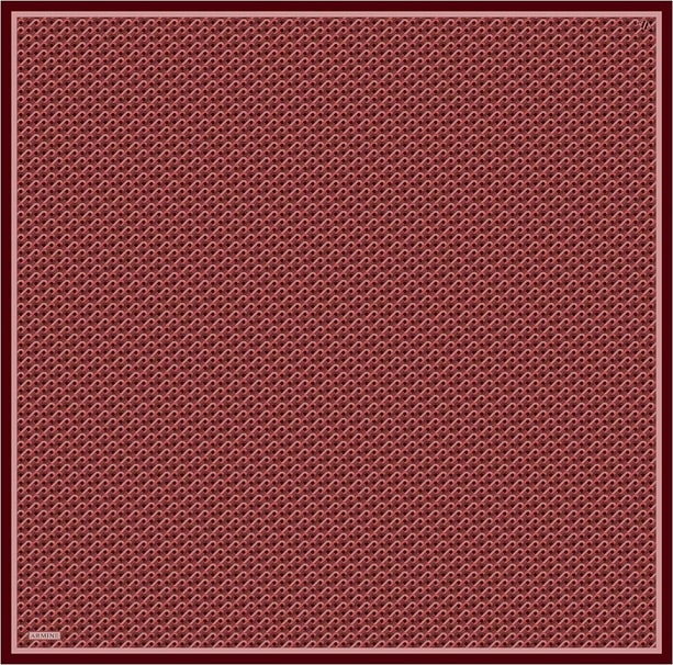 Armine Geometrik Desenli Saf İpek Twill Eşarp 9417D 35