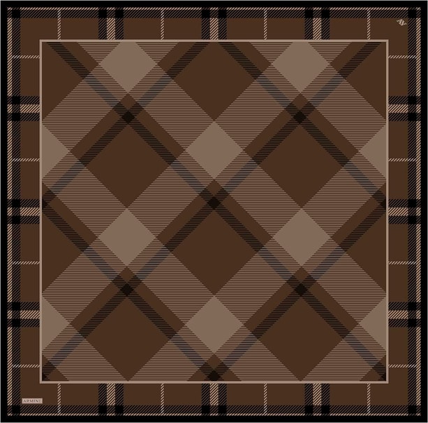 Armine Geometrik Desenli Saf İpek Twill Eşarp 9418D 33