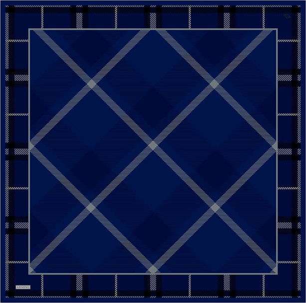 Armine Geometrik Desenli Saf İpek Twill Eşarp 9418D 51