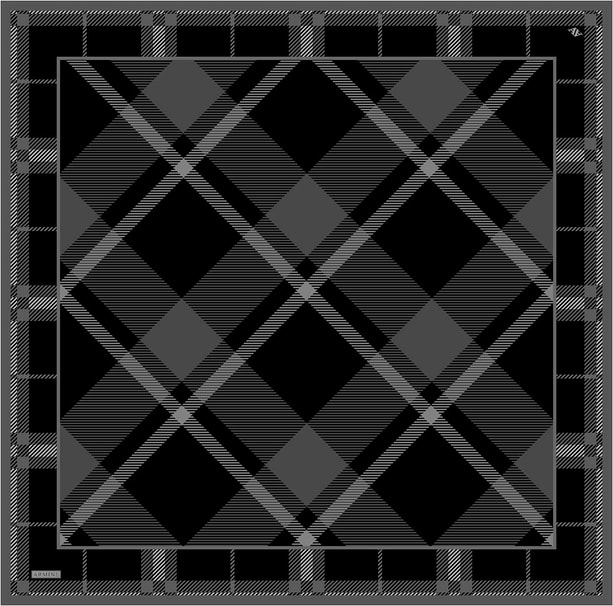 Armine Geometrik Desenli Saf İpek Twill Eşarp 9418D 81