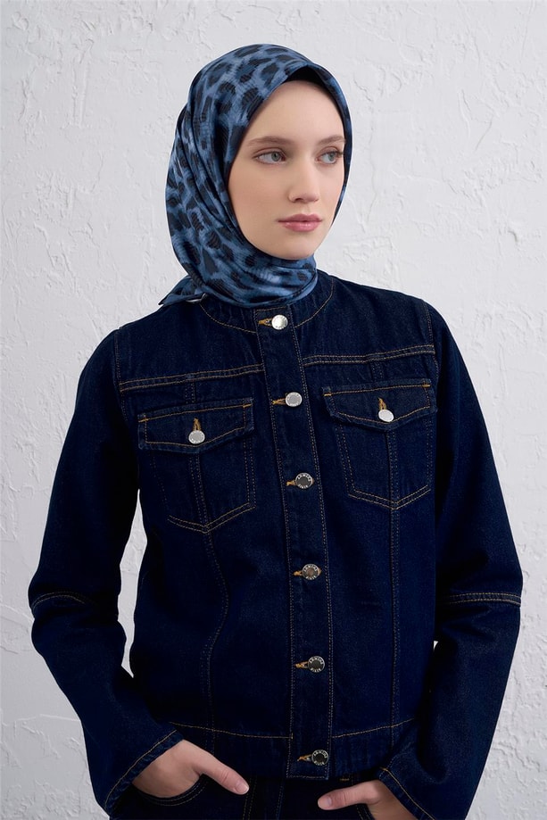 Armine Klasik Desenli Saf İpek Twill Eşarp 9425D 33