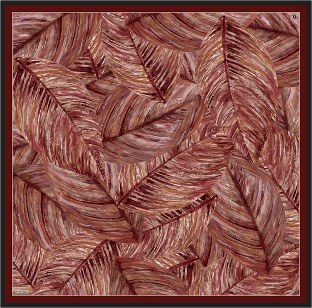 Armine Klasik Desenli Saf İpek Twill Eşarp 9430D 31