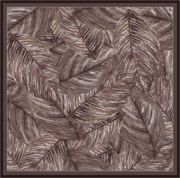 Armine Klasik Desenli Saf İpek Twill Eşarp 9430D 36