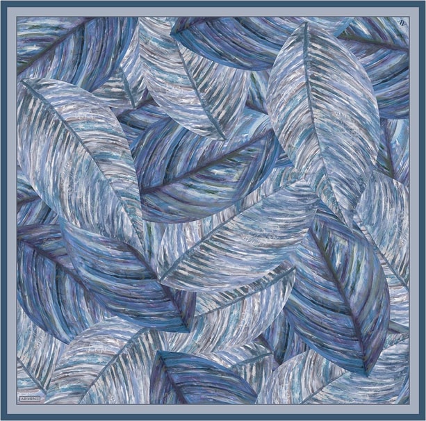Armine Klasik Desenli Saf İpek Twill Eşarp 9430D 82