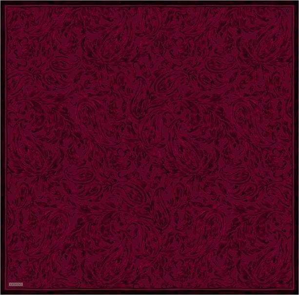 Armine Soyut Desenli Saf İpek Twill Eşarp 9431D 01