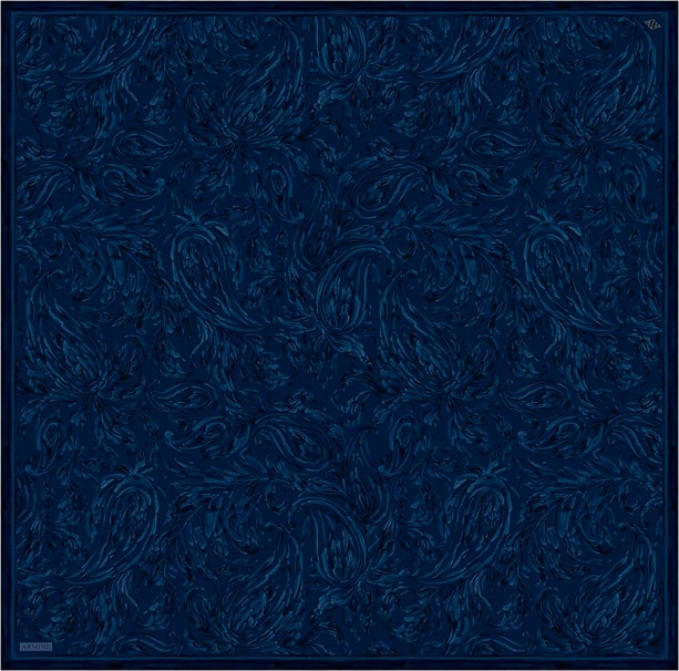 Armine Soyut Desenli Saf İpek Twill Eşarp 9431D 03