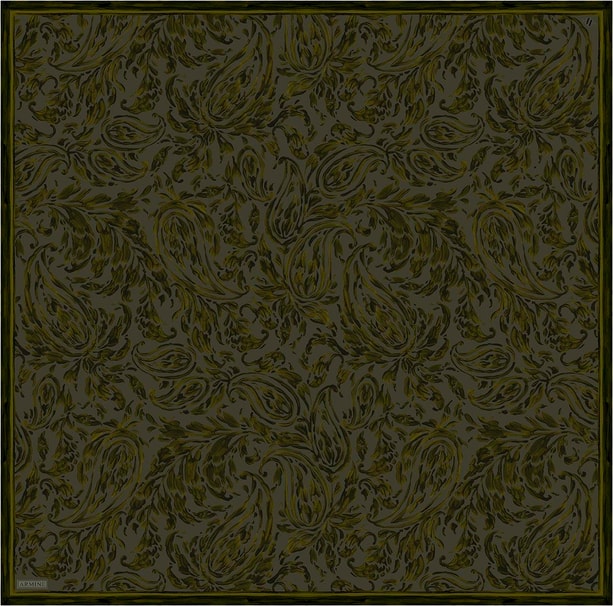 Armine Soyut Desenli Saf İpek Twill Eşarp 9431D 04