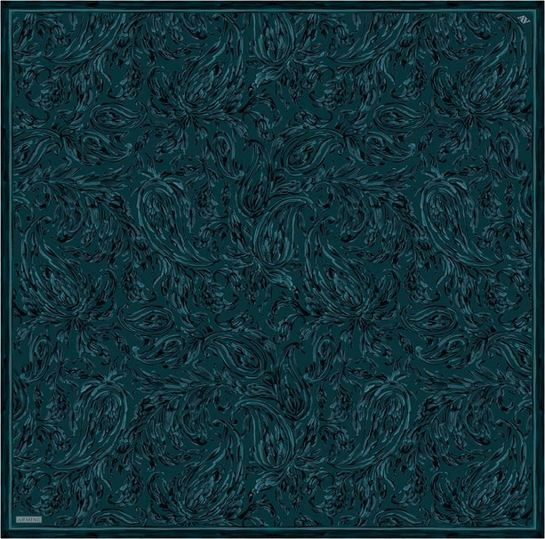 Armine Soyut Desenli Saf İpek Twill Eşarp 9431D 81