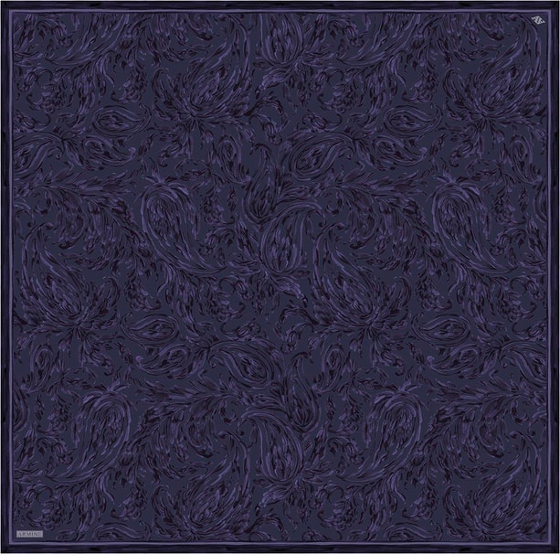 Armine Soyut Desenli Saf İpek Twill Eşarp 9431D 84