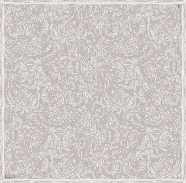 Armine Soyut Desenli Saf İpek Twill Eşarp 9431D 85