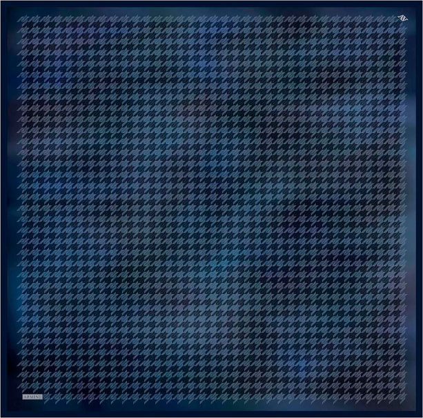 Armine Klasik Desenli Saf İpek Twill Eşarp 9434D 81