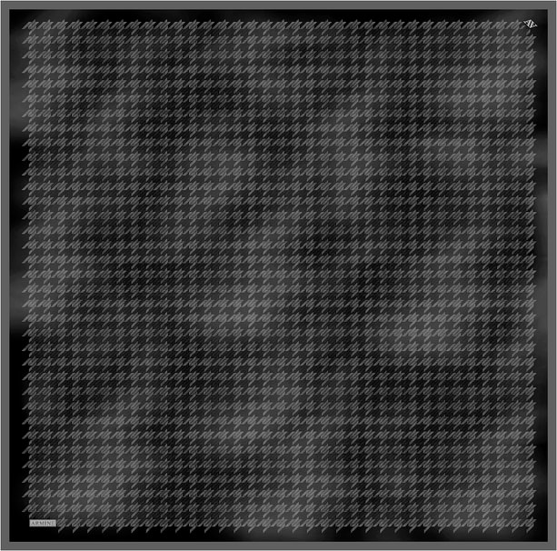 Armine Klasik Desenli Saf İpek Twill Eşarp 9434D 82