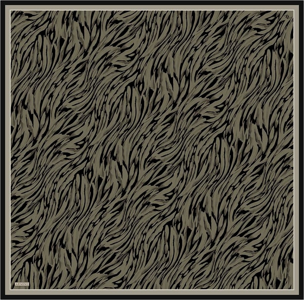 Armine Klasik Desenli Saf İpek Twill Eşarp 9435D 40