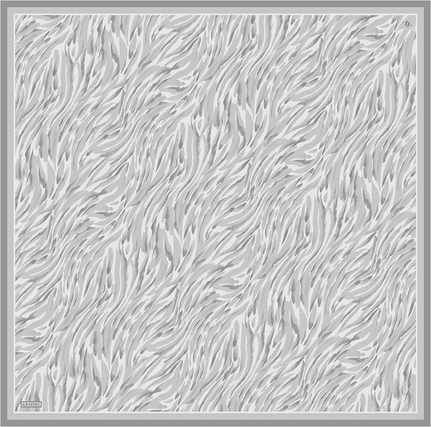 Armine Klasik Desenli Saf İpek Twill Eşarp 9435D 41