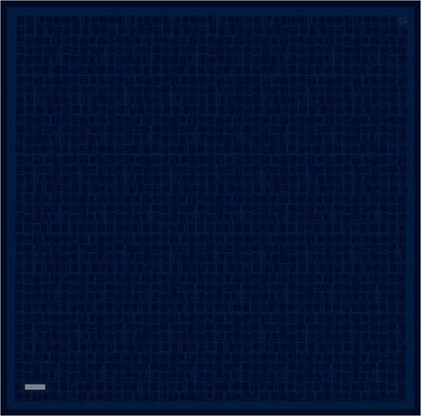 Armine Geometrik Desenli Saf İpek Twill Eşarp 9438D 50