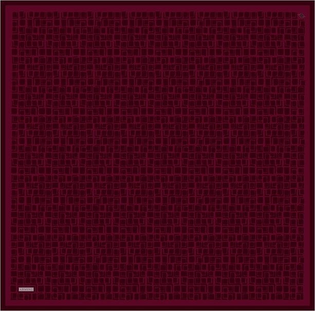 Armine Geometrik Desenli Saf İpek Twill Eşarp 9438D 54