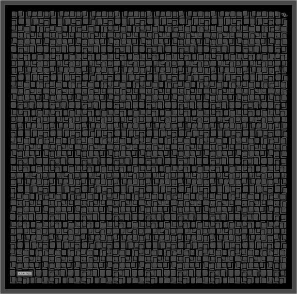 Armine Geometrik Desenli Saf İpek Twill Eşarp 9438D 55