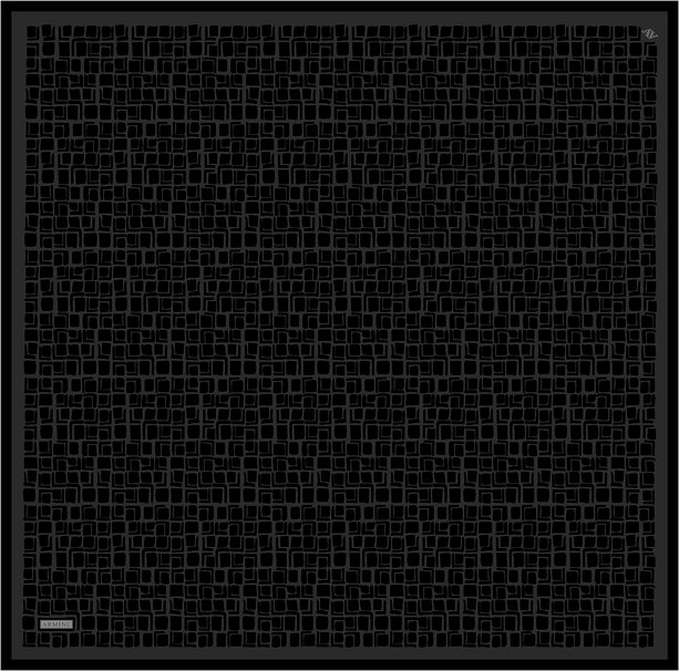 Armine Geometrik Desenli Saf İpek Twill Eşarp 9438D 56