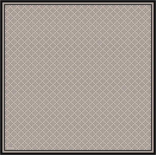 Armine Monogram Desenli Saf İpek Twill Eşarp 9440D 52