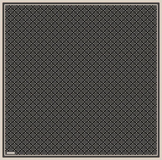 Armine Monogram Desenli Saf İpek Twill Eşarp 9440D 58