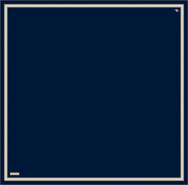 Armine Su Yolu Desenli Saf İpek Twill Eşarp 9444D 01