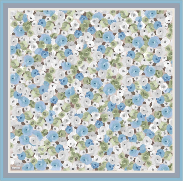 Armine Desenli Saf İpek Sura Eşarp 9300-04
