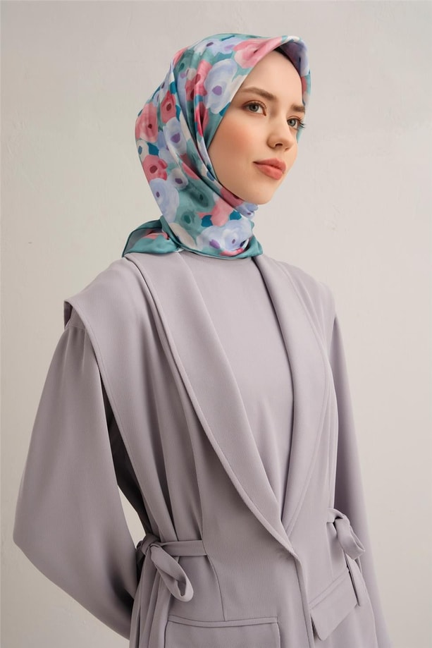 Armine Dijital Saf İpek Eşarp 9300D (S) 50