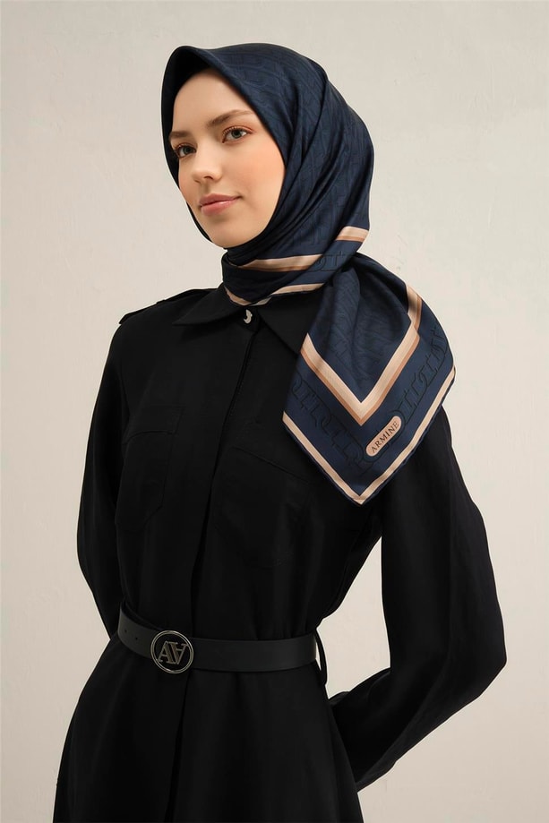 Armine Dijital Saf İpek Eşarp 9301D (S) 52