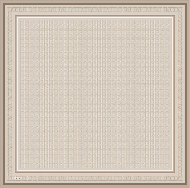 Armine Desenli Saf İpek Twill Eşarp 9301- 36