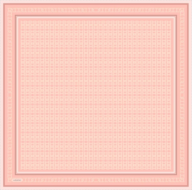 Armine Desenli Saf İpek Twill Eşarp 9301- 40