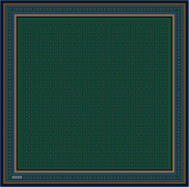 Armine Desenli Saf İpek Twill Eşarp 9301-80