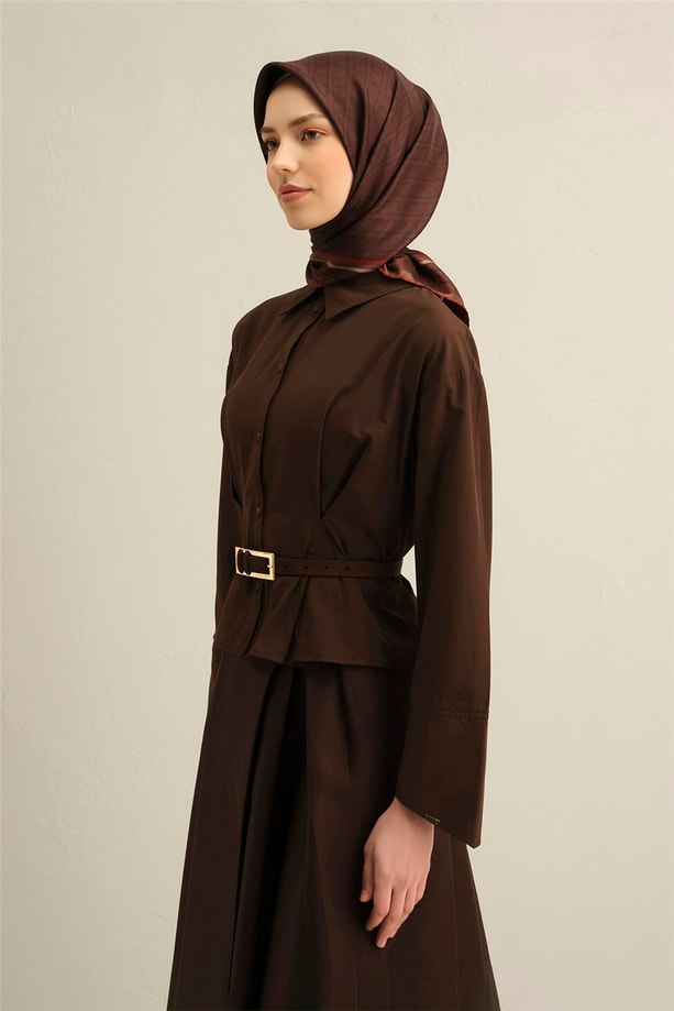 Armine Desenli Saf İpek Twill Eşarp 9301- 81