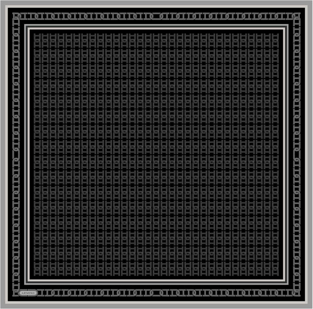 Armine Desenli Saf İpek Twill Eşarp 9301-84