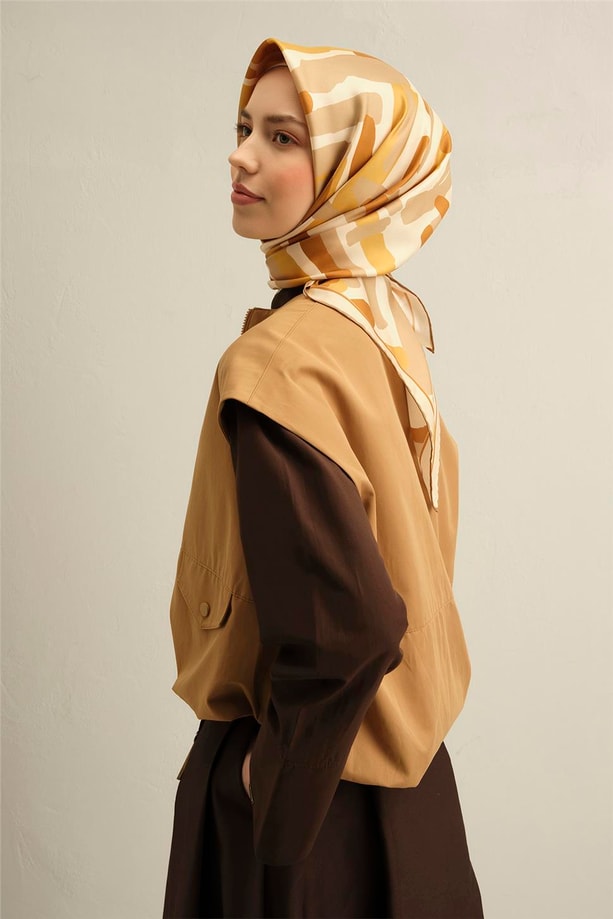 Armine Dijital Saf İpek Eşarp 9303D (S) 06