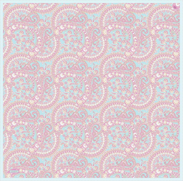 Armine Desenli Saf İpek Twill Eşarp 9304-31