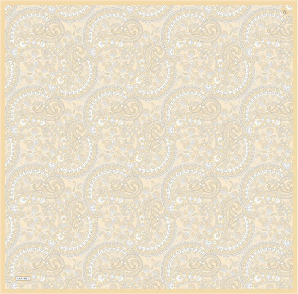 Armine Desenli Saf İpek Twill Eşarp 9304-53