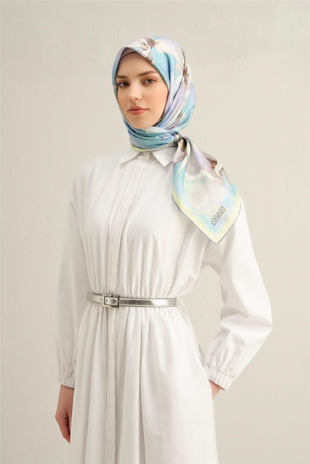 Armine Dijital Saf İpek Eşarp 9305D (S) 03