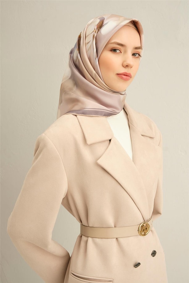 Armine Dijital Saf İpek Eşarp 9305D (S) 06