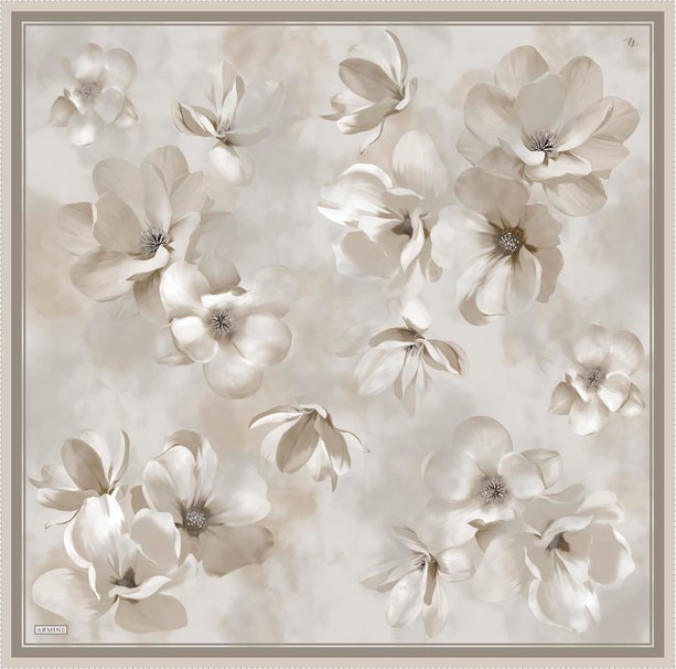 Armine Desenli Saf İpek Twill Eşarp 9305-05
