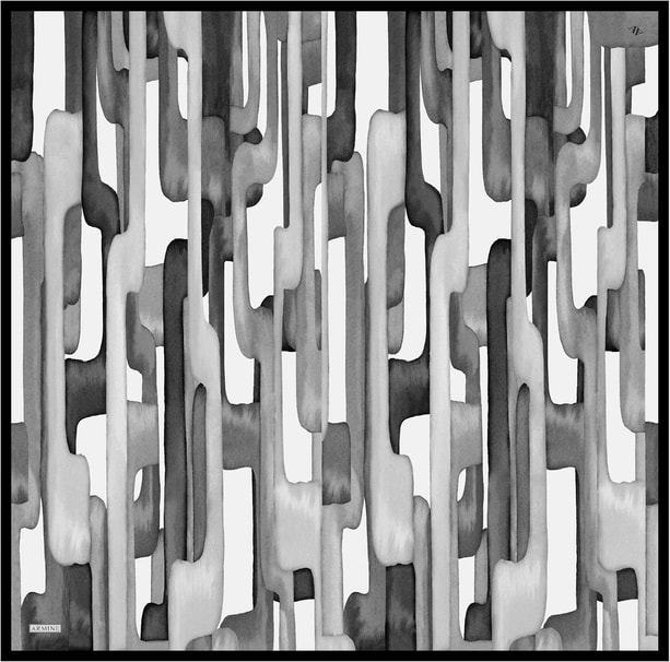 Armine Desenli Saf İpek Sura Eşarp 9306- 03