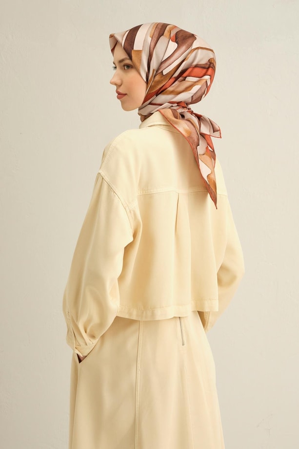 Armine Desenli Saf İpek Sura Eşarp 9306-09